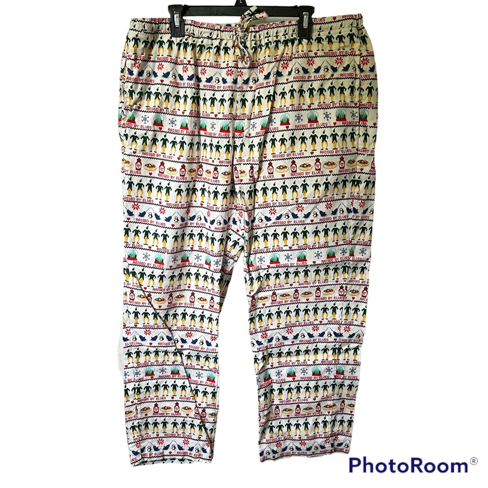 2/$15 Hanna Andersson Elf green red yellow men’s pajama pants men’s XL